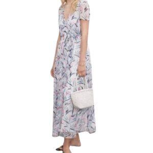 Club Monaco Floral Maxi Tie Front Dress Size 8 - NWOT